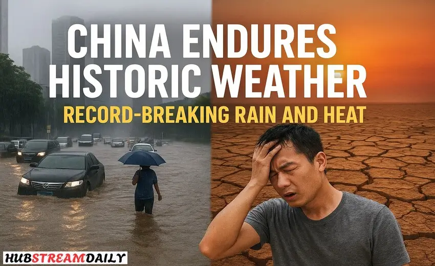 China Endures Historic Weather : Record-Breaking Rain and Heat