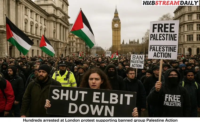 London Chaos: Police Detain Hundreds at Palestine Action Rally